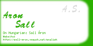aron sall business card